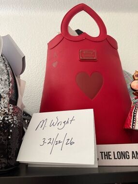 Loungefly Red Heart Handle Mini Tote